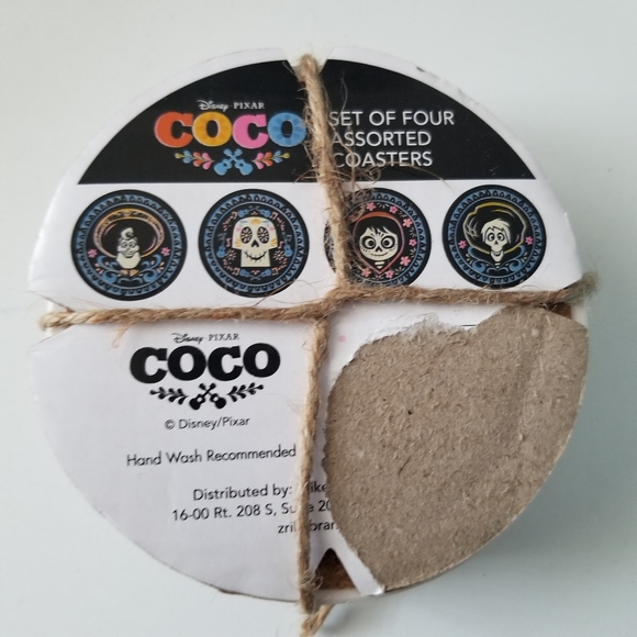 Disney Pixar Coco Movie Stone Colorful Coasters Halloween Skeleton Scary NWT - Picture 6 of 7